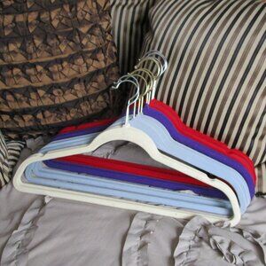 lot of velvet flocked hangers